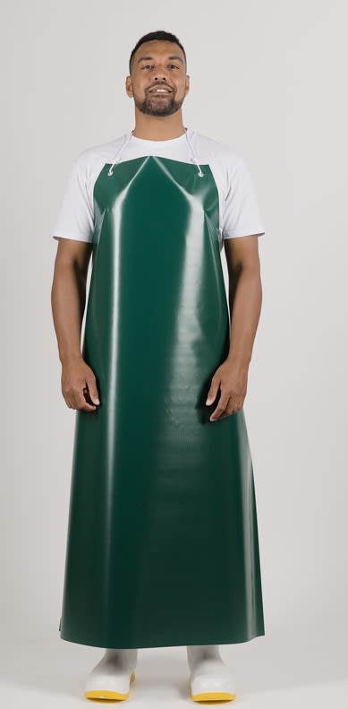 PVC Heavy Duty Apron without Hooks and Ties 900x1350mm 5pk - Green