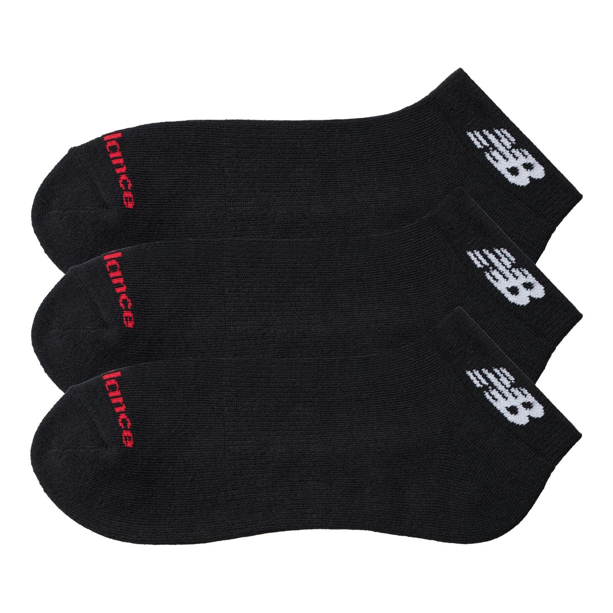 New Balance Low Cut Socks 3pk - Black - M