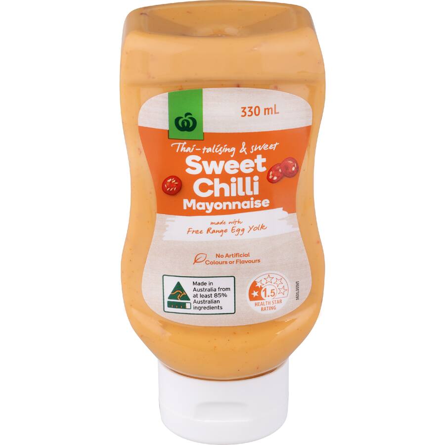Woolworths Mayonnaise Sweet Chilli - Squeeze bottle 330mL