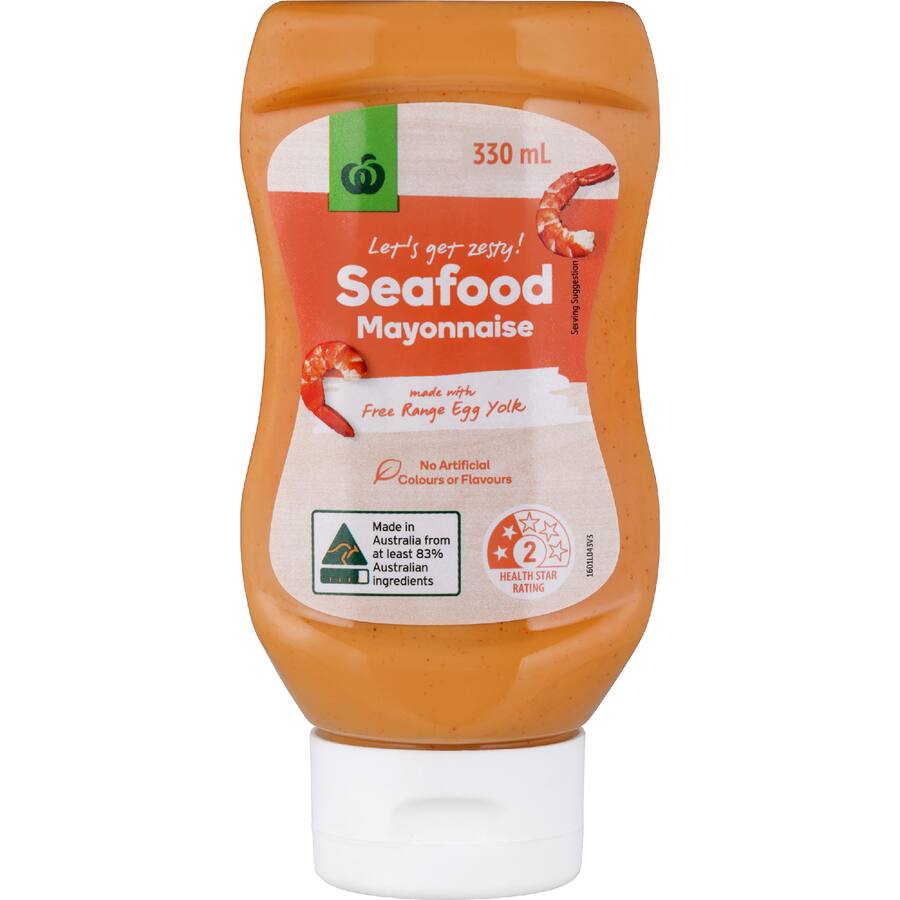 Woolworths Mayonnaise Seafood - Squeeze bottle 330mL