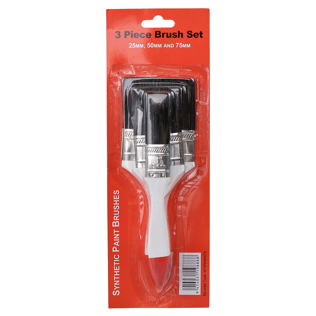 Haydn Synthetic Paint Brush 3 Pack