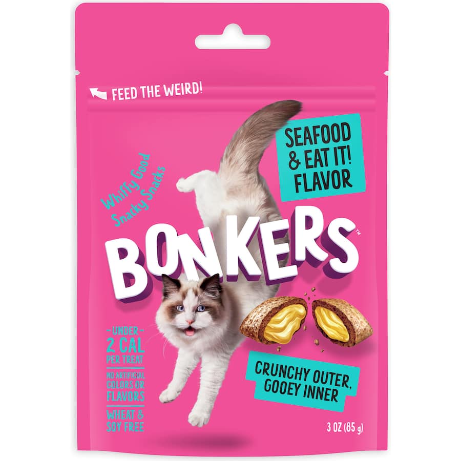 Bonkers Cat Treats Seafood Pouch 85g