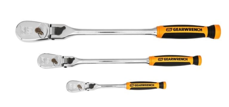 Gear Wrench 3Pc 90-Tooth Ratchet Set