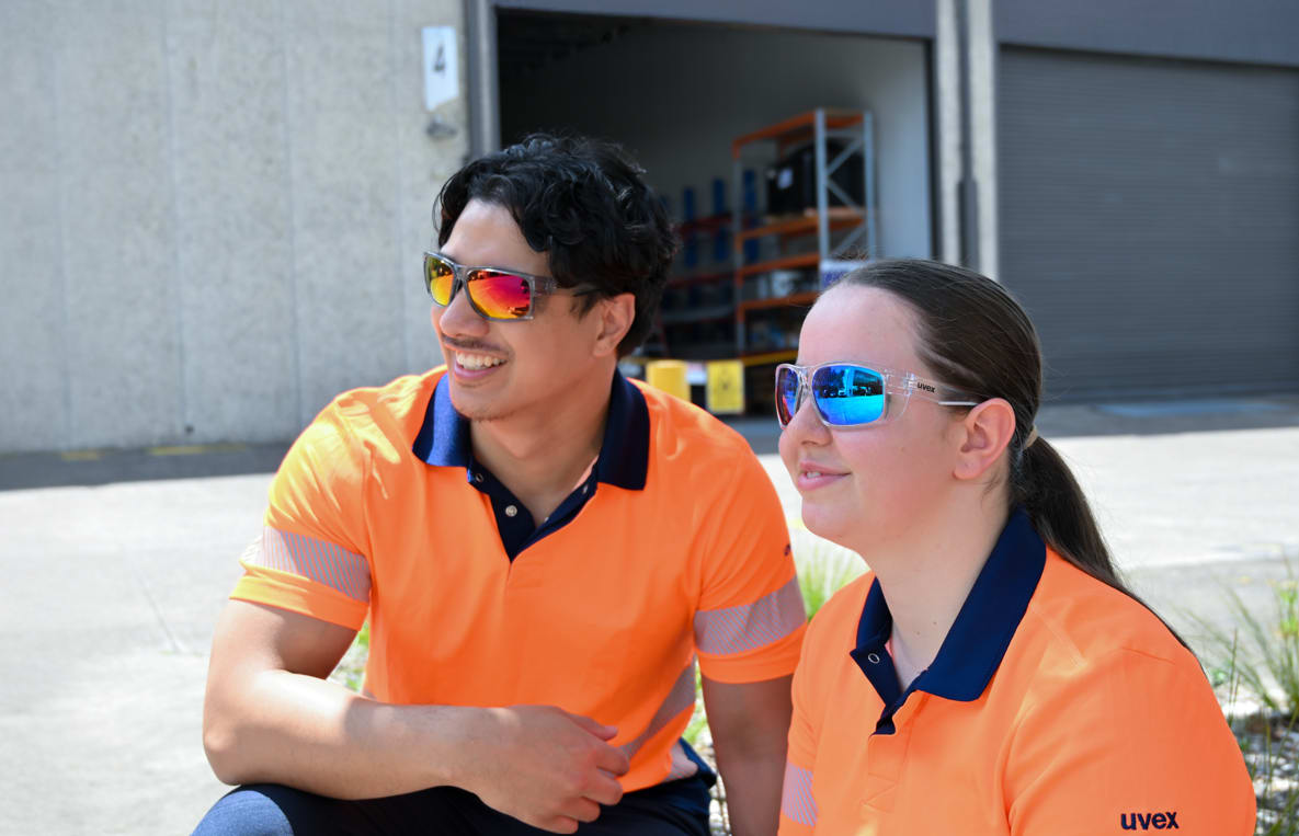 Uvex Aquarius Safety Glasses Red Mirror