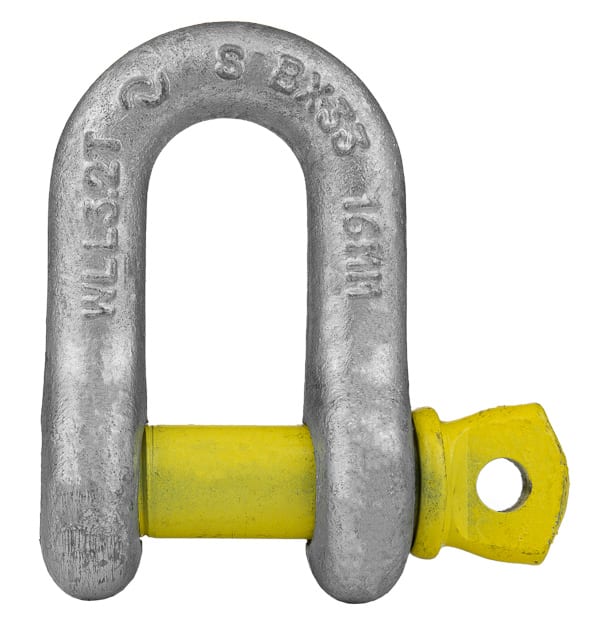Bullivants Dee Shackle Screw Pin 3.20T WLL 16mm Body Diameter (Each)