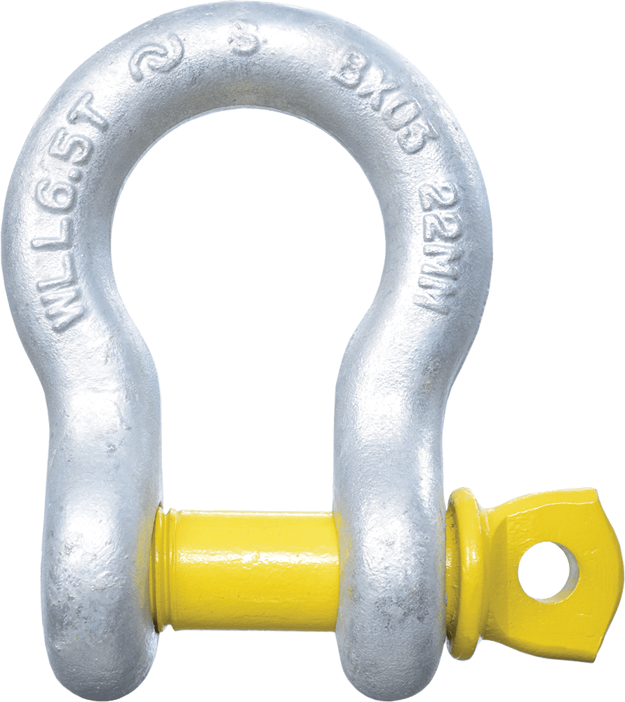 Bullivants Bow Shackle Screw Pin 6.50T WLL 22mm Body Diameter (Each)