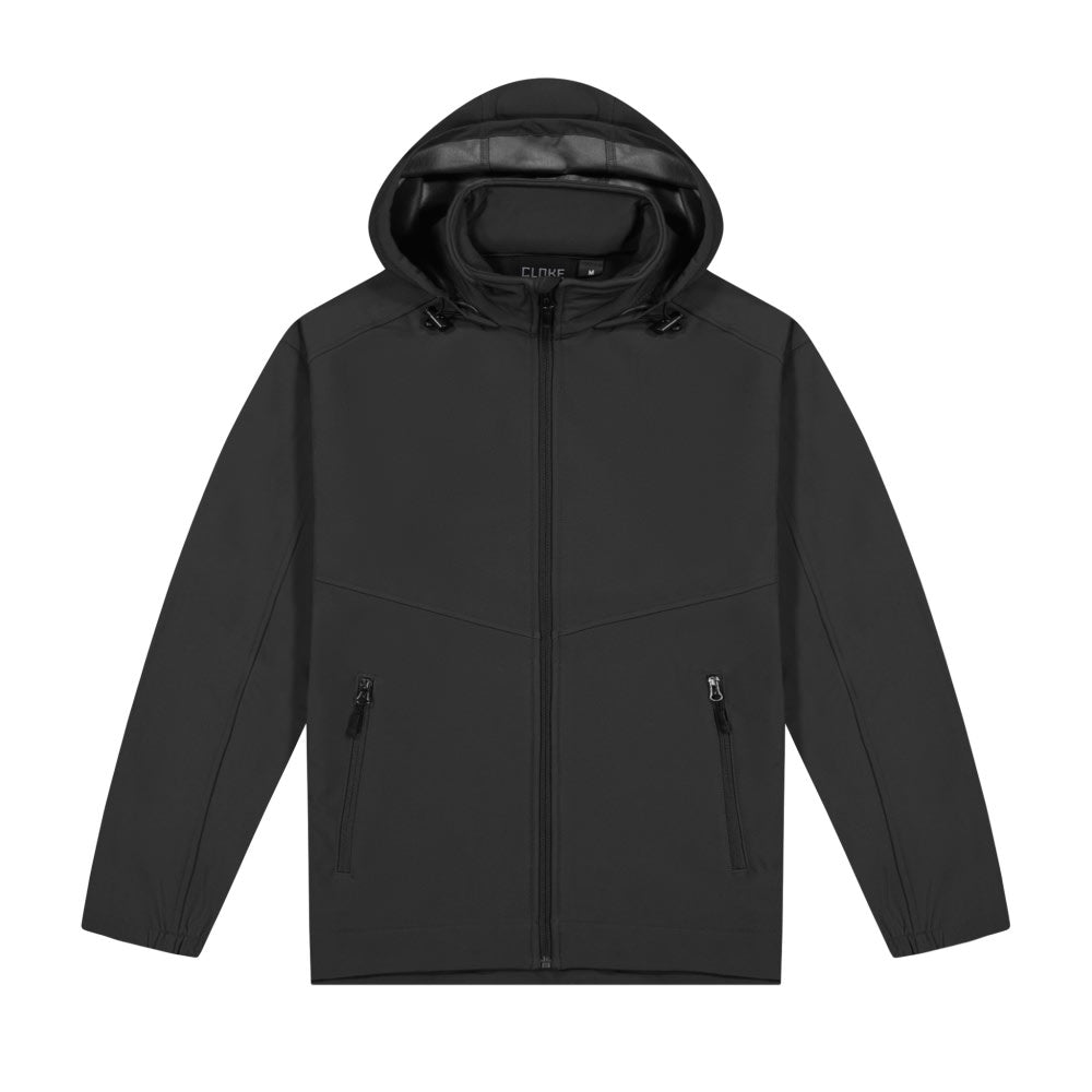 Cloke Aspiring Softshell Mens Jacket - Black - 5XL
