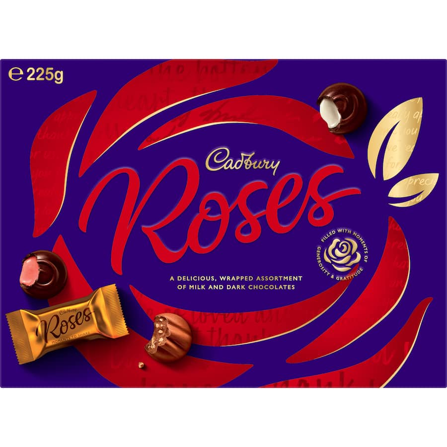 Cadbury Roses Chocolates Assortment Boxed 225g