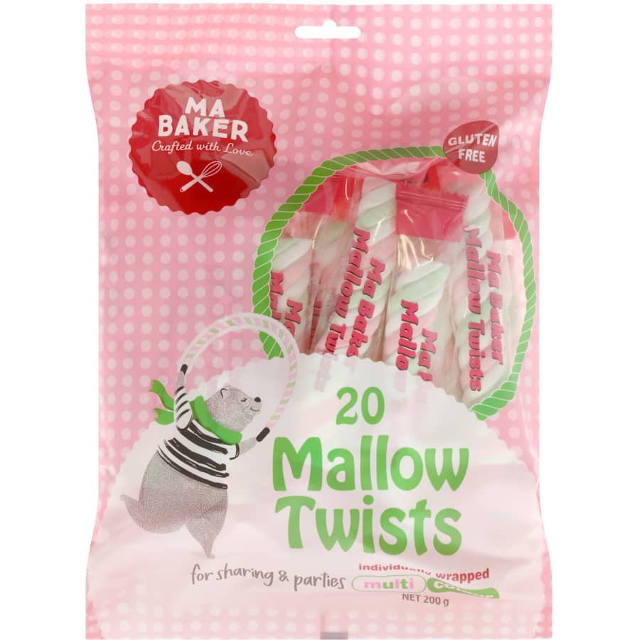 Ma Baker Marshmallows Twists 200g