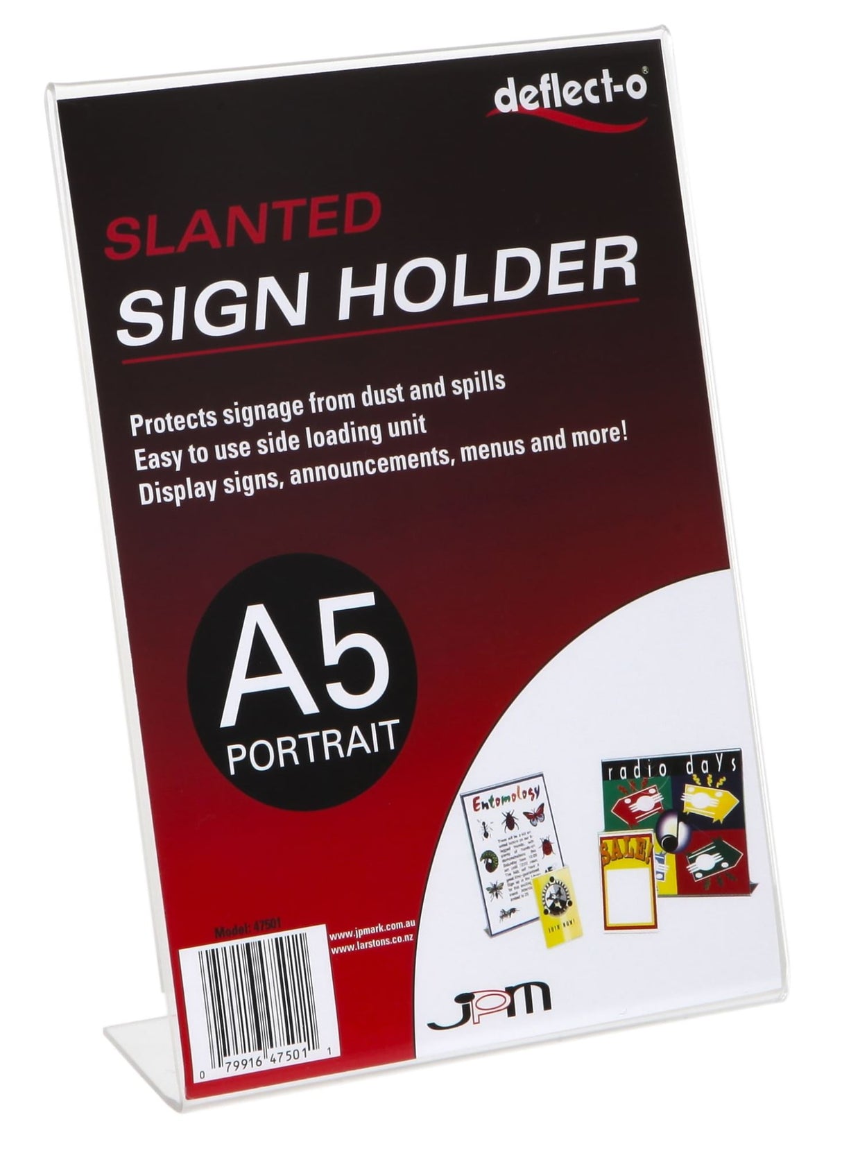 Deflecto Slanted Sign Holder Portrait A5 (Each)