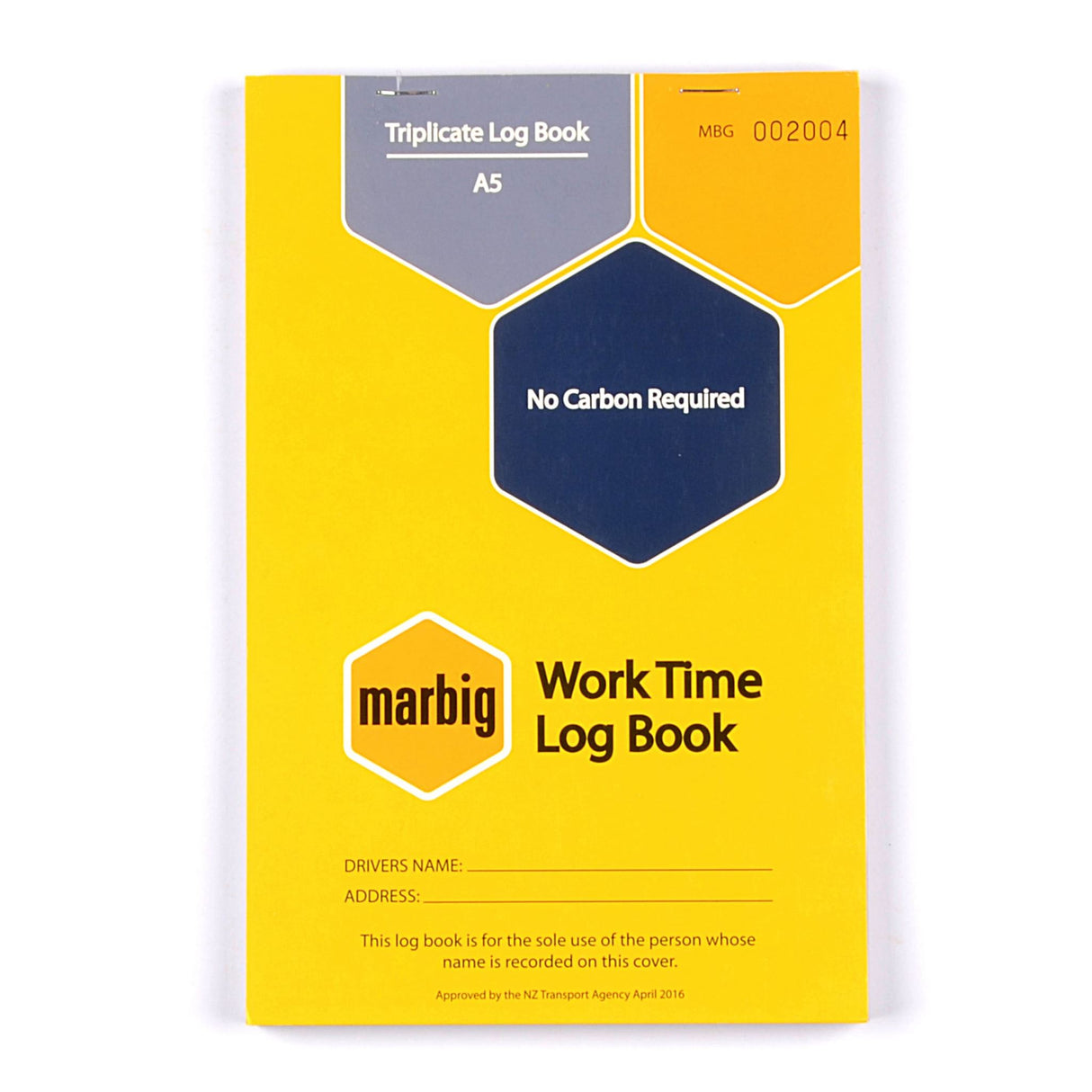 Vehicle Log Book Marbig A5