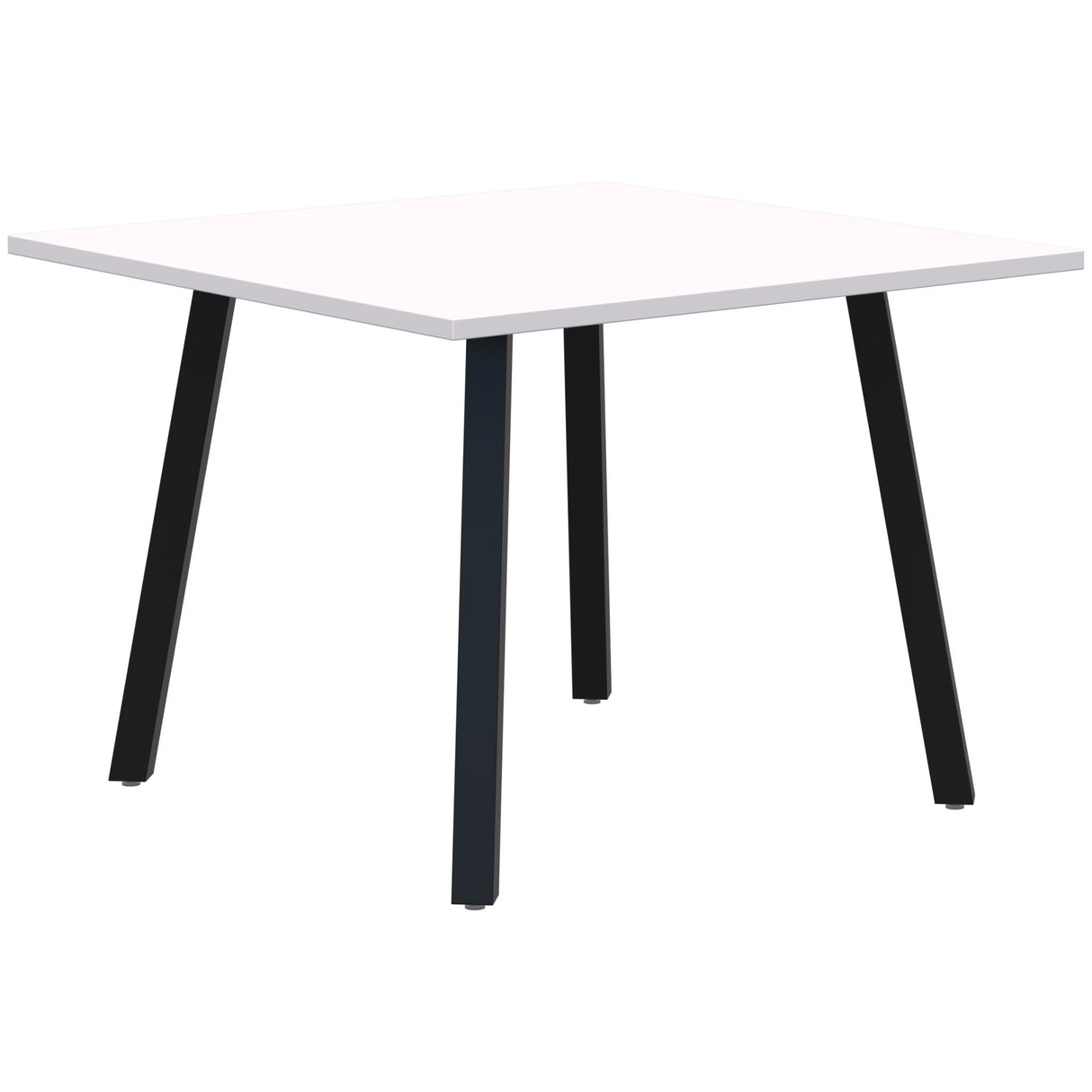 Modella II Meeting Table - Snow Velvet/Black 1000 x 1000mm