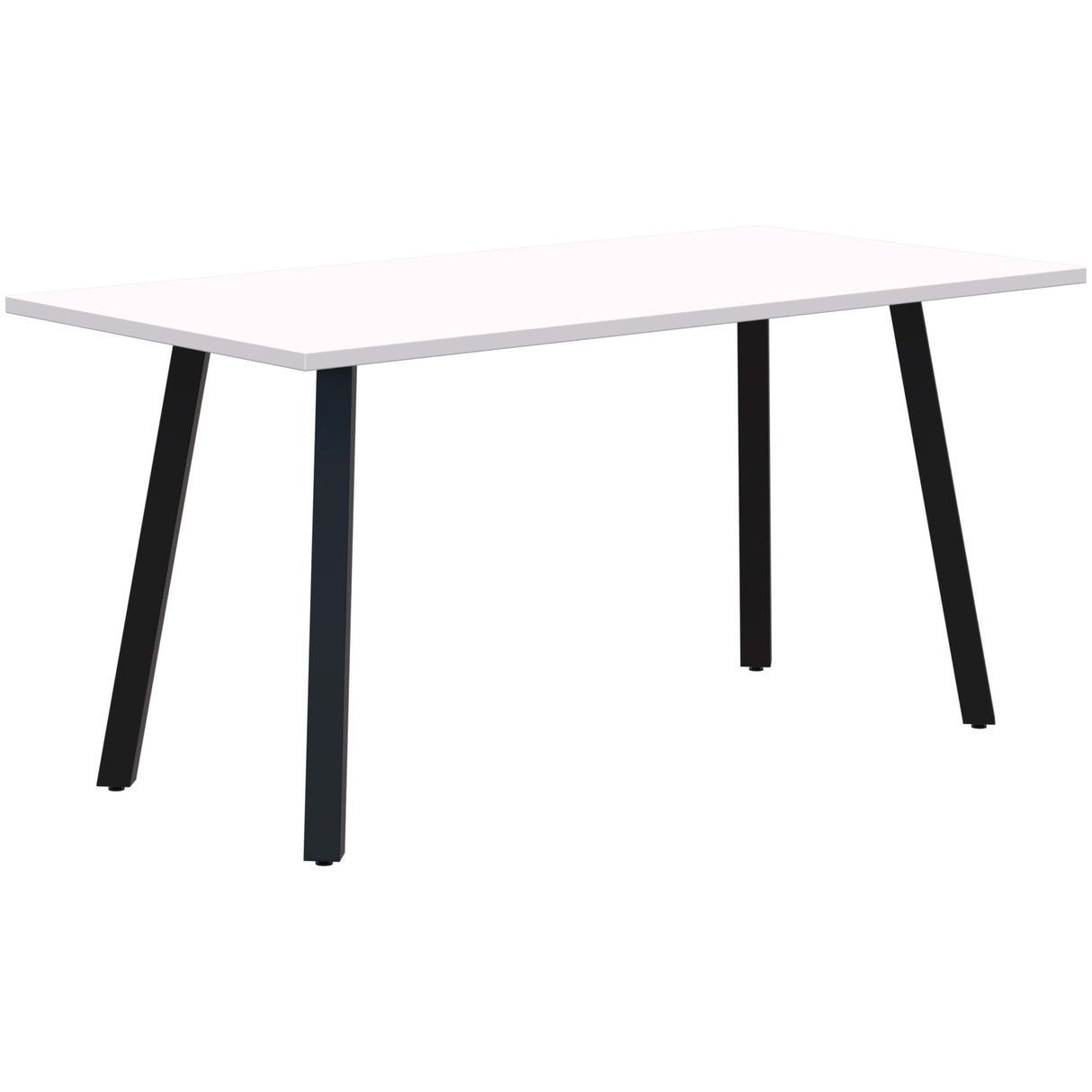 Modella II Meeting Table - Snow Velvet/Black 1500 x 750mm