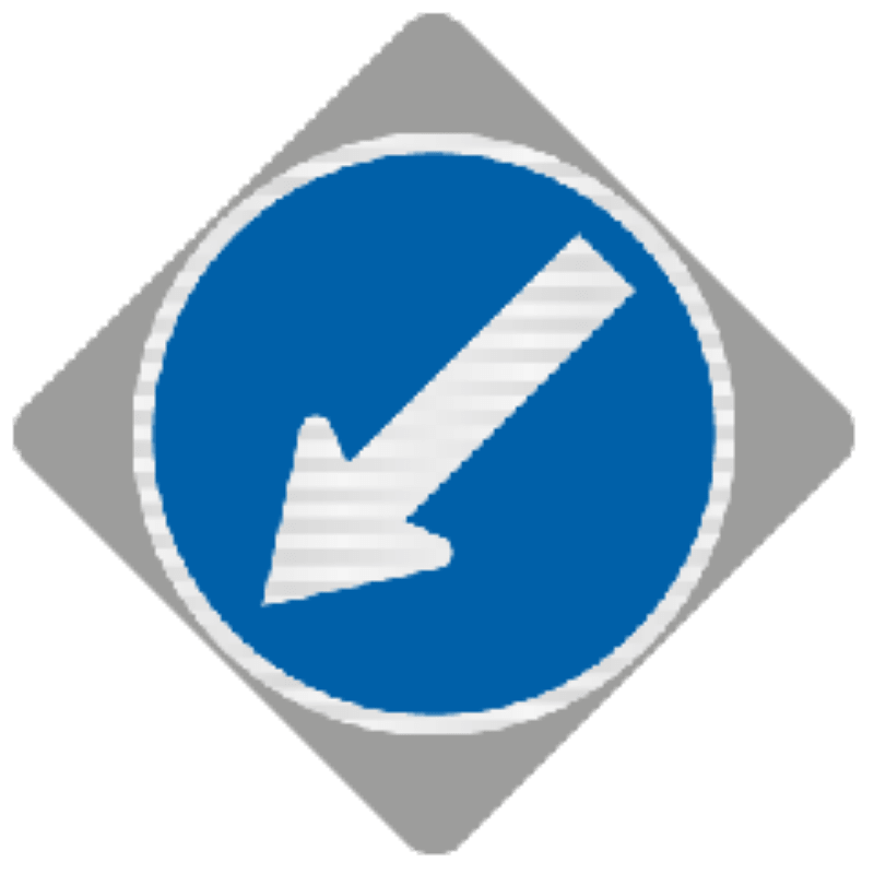 Road Sign | Keep Left W750mm x H750mm (Single Sided)
