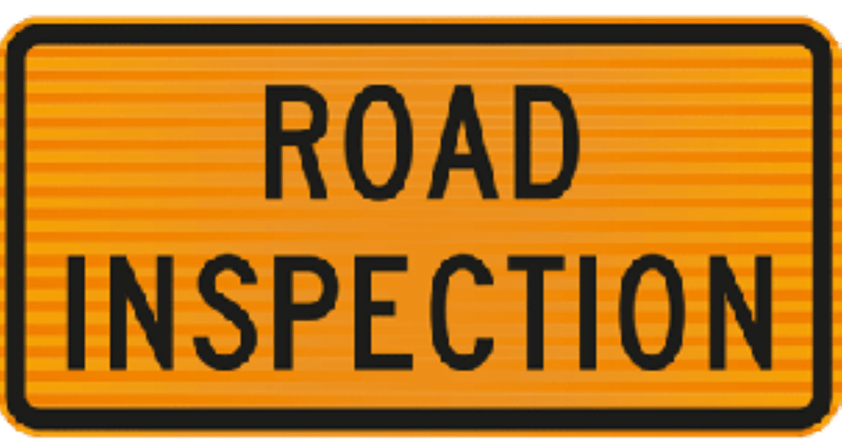 Road Works Sign | Road Inspection W950mm x H450mm (Single Sided) - Standard
