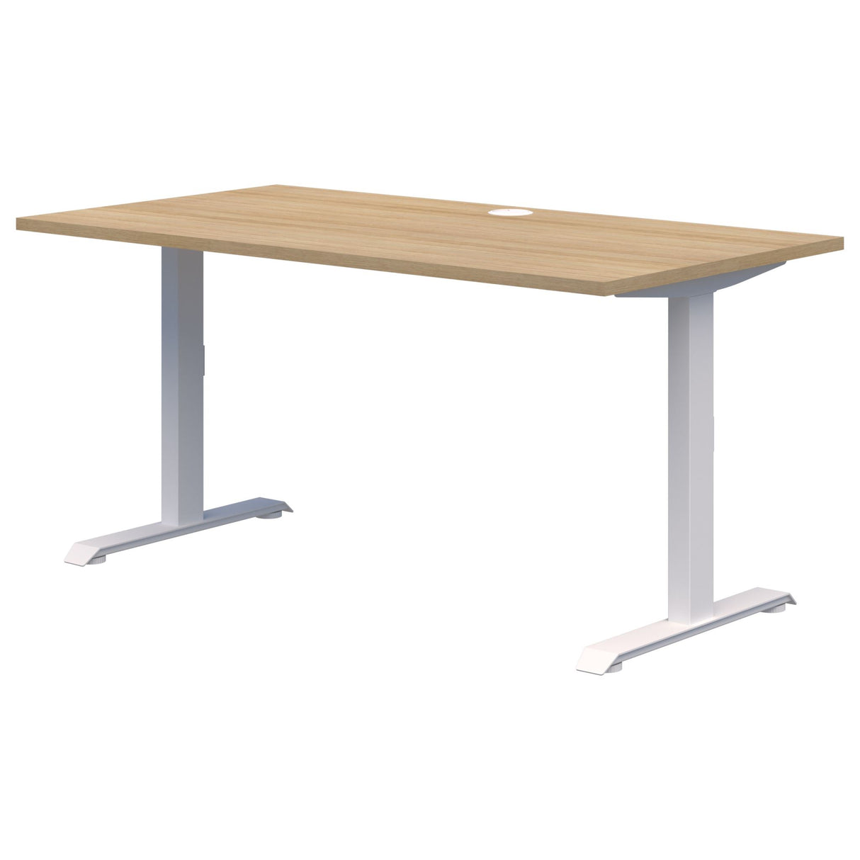 Rapid Fixed Height Desk 1500 x 800 Oak/White