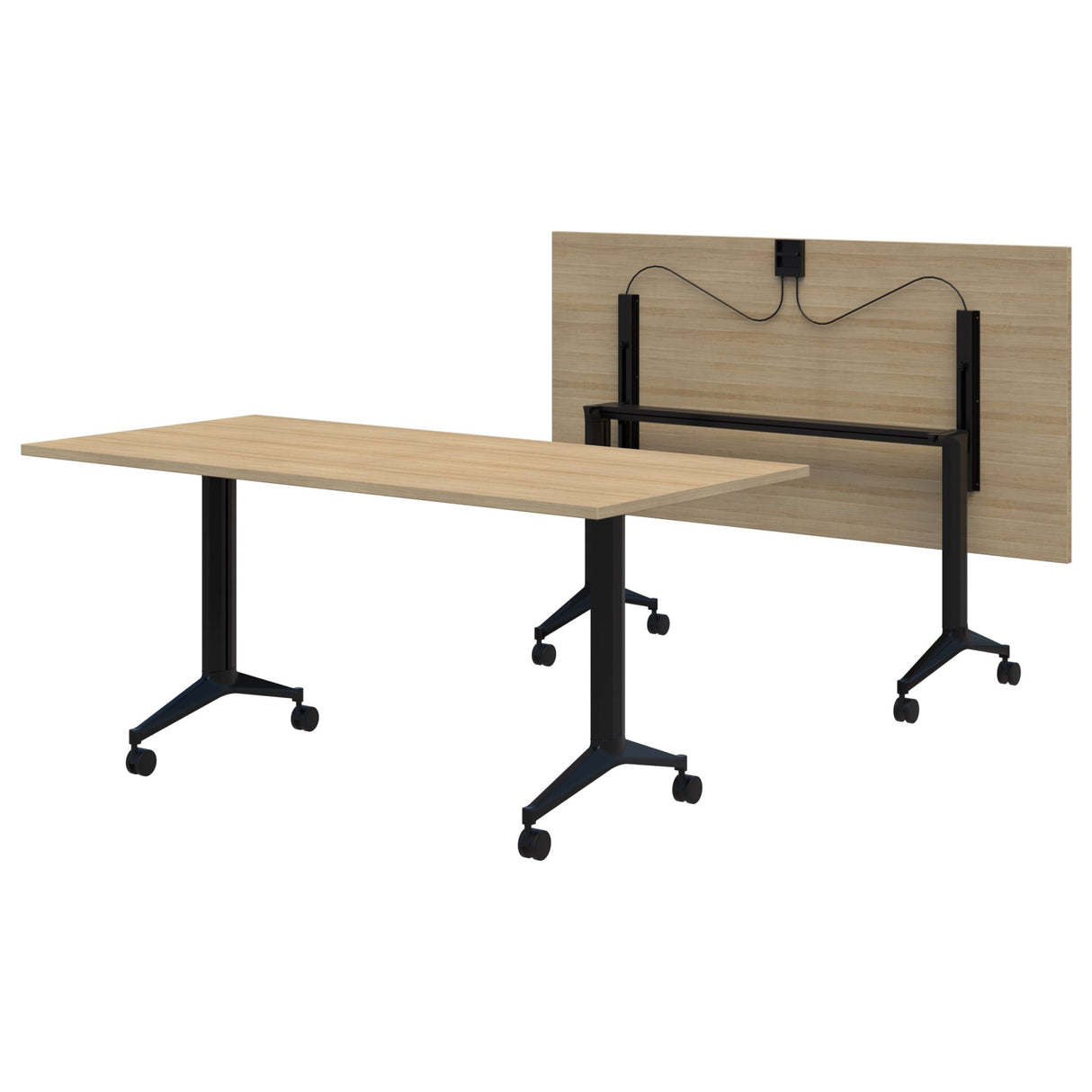 Rapid Flip Table 1500 x 750 Classic Oak/Black