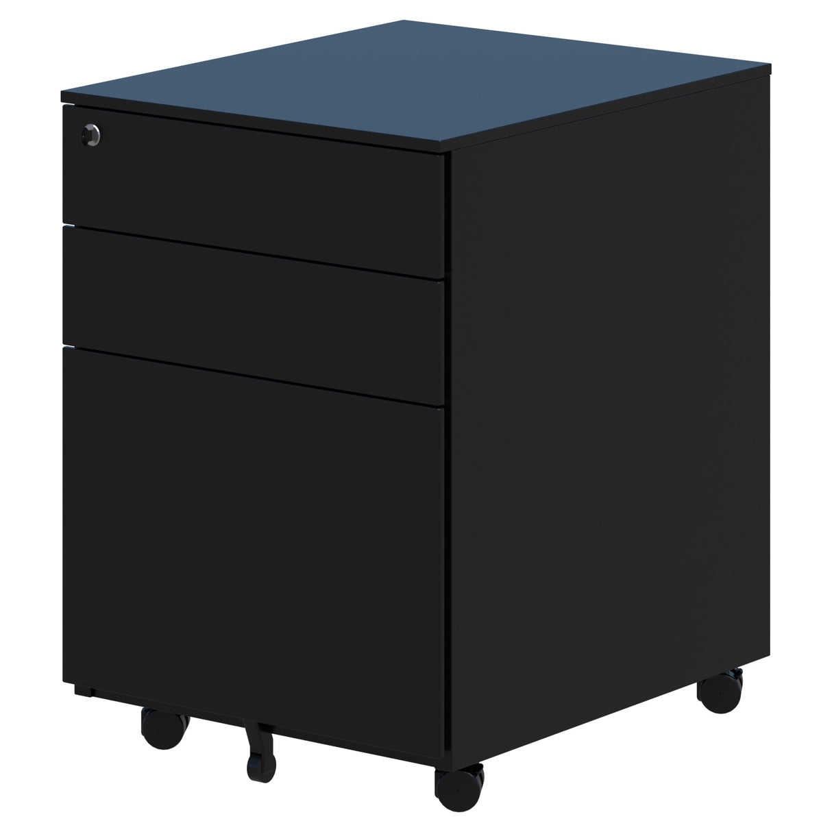 Cube Mobile Pedestal Black (Quickship) (Each)