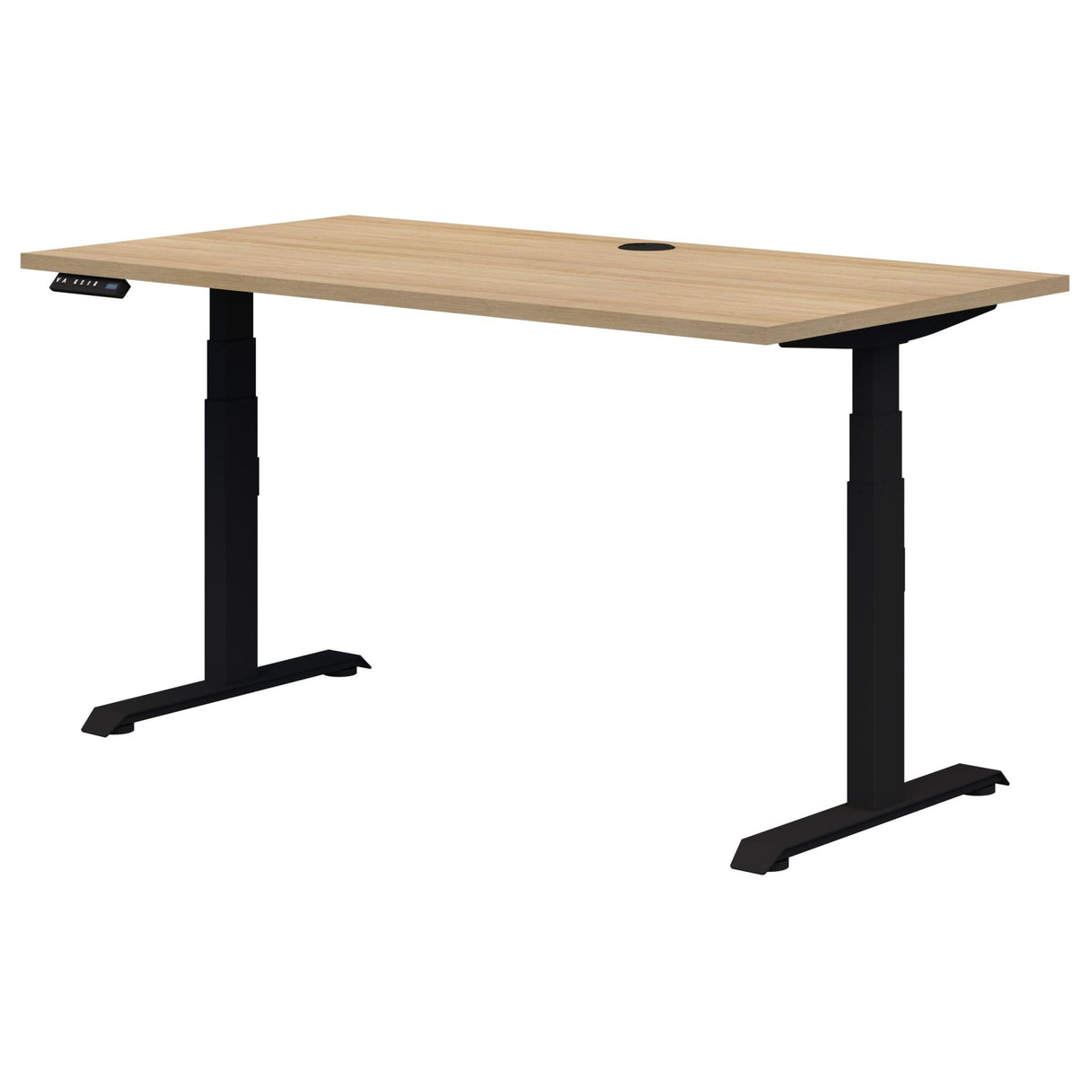 Rapid Premium Electric Desk 1500 x 800 Oak/Black