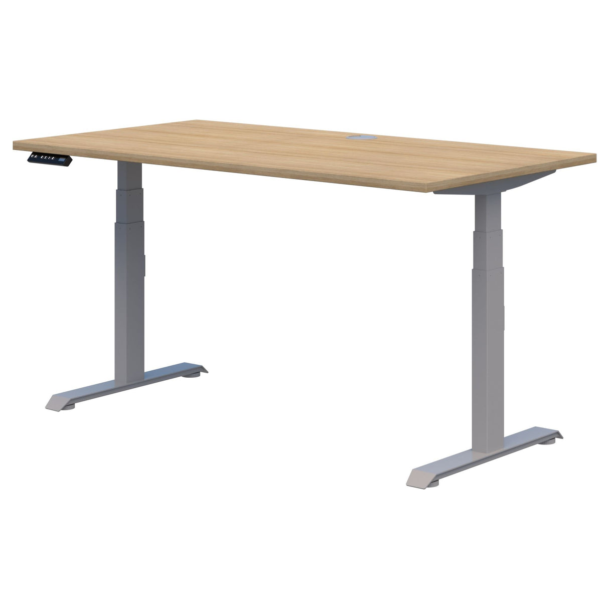 Rapid Premium Electric Desk 1500 x 800 Oak/Silver