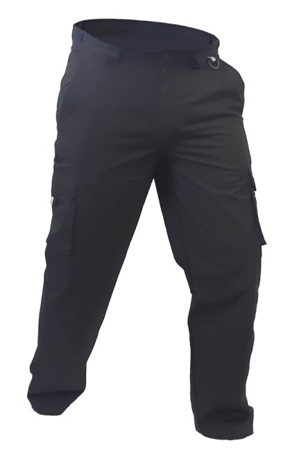 Esko Caution Polycotton Cargo Trouser - Black - 77