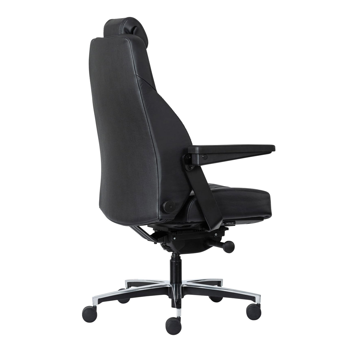 Maverick 24/7 Controller Chair Black Leather - Buro