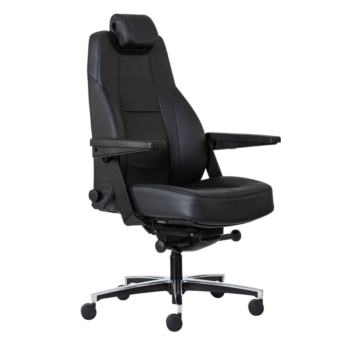 Maverick 24/7 Controller Chair Black Leather - Buro