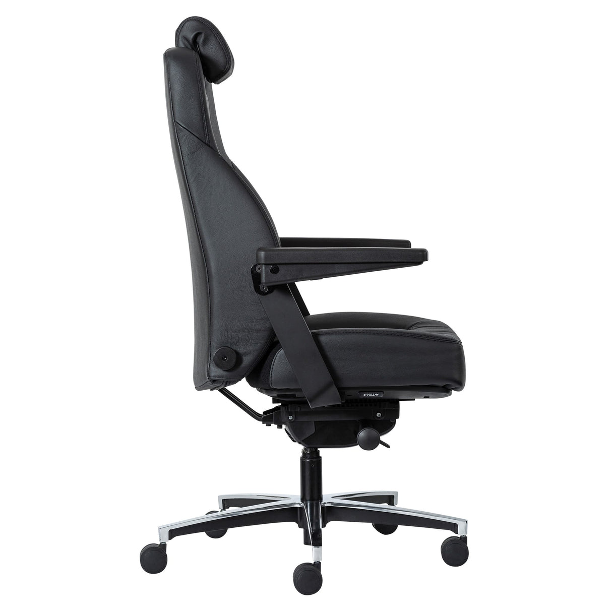 Maverick 24/7 Controller Chair Black Leather - Buro