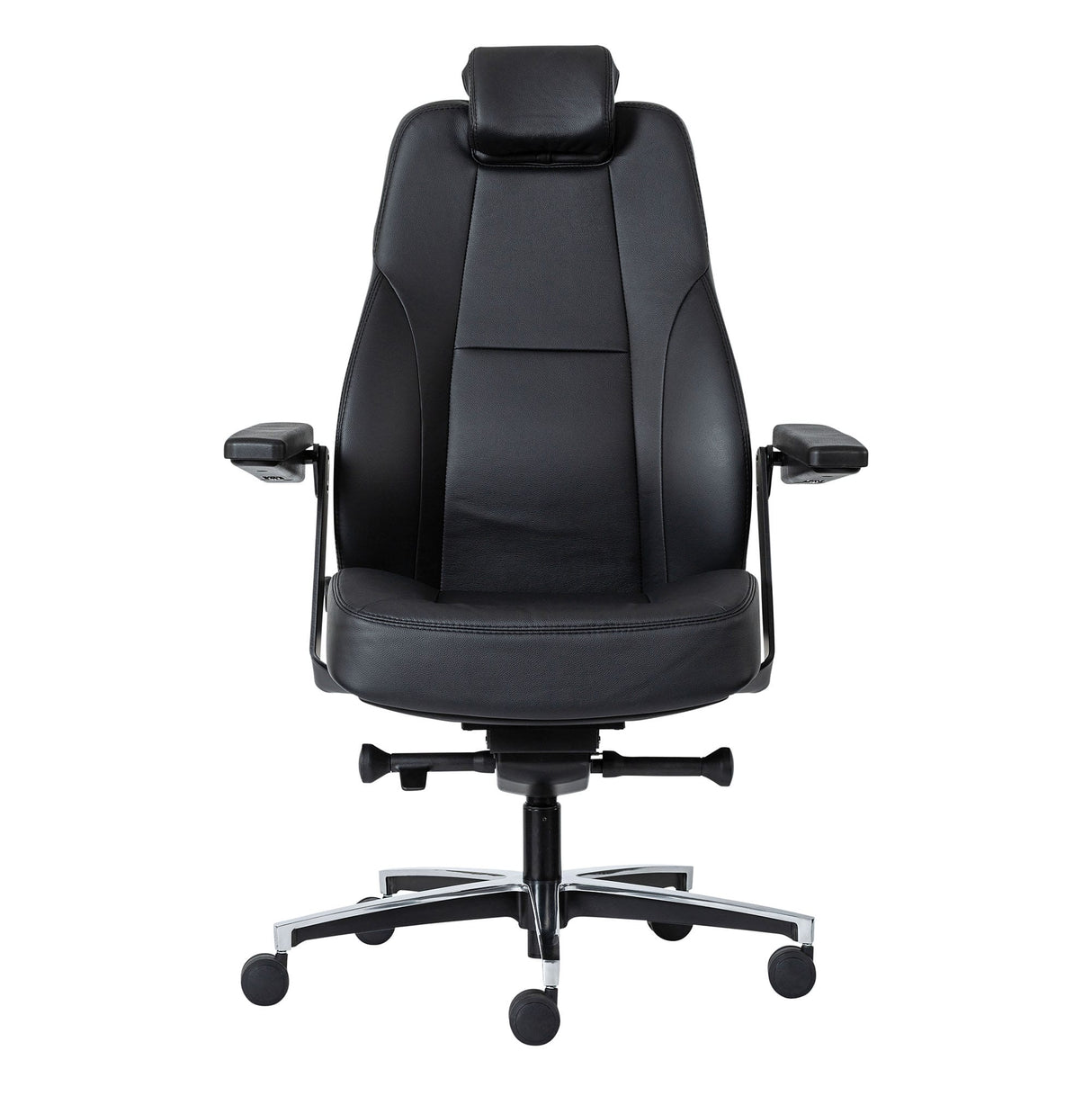 Maverick 24/7 Controller Chair Black Leather - Buro