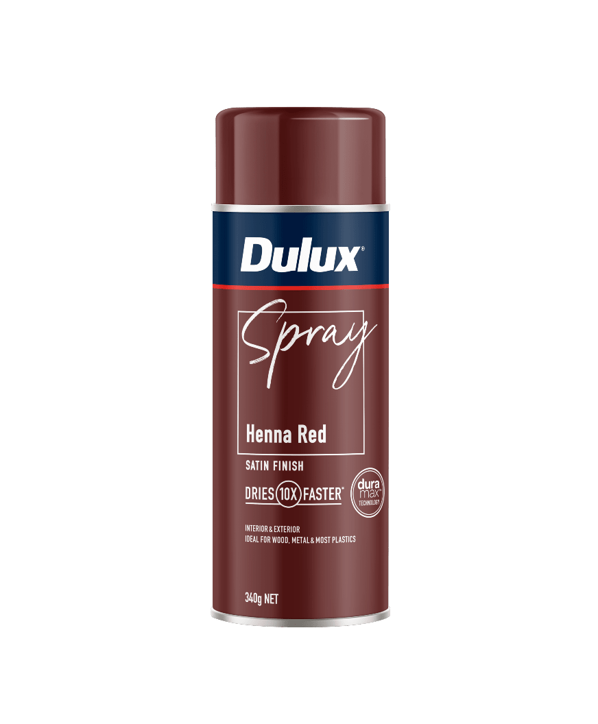 Dulux Satin Henna Red Spray Paint 340g Each