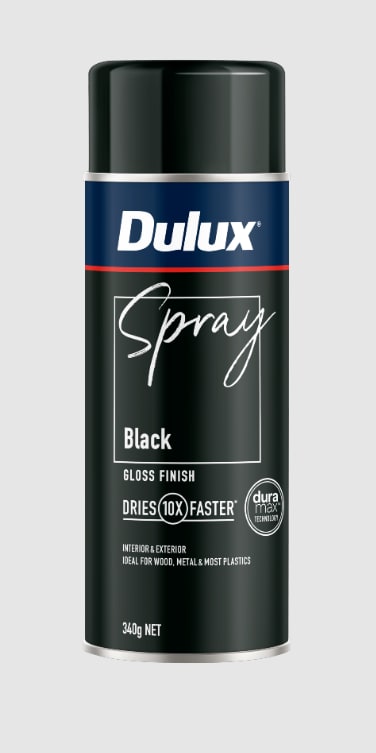 Dulux Gloss Black Spray Paint 340g Each