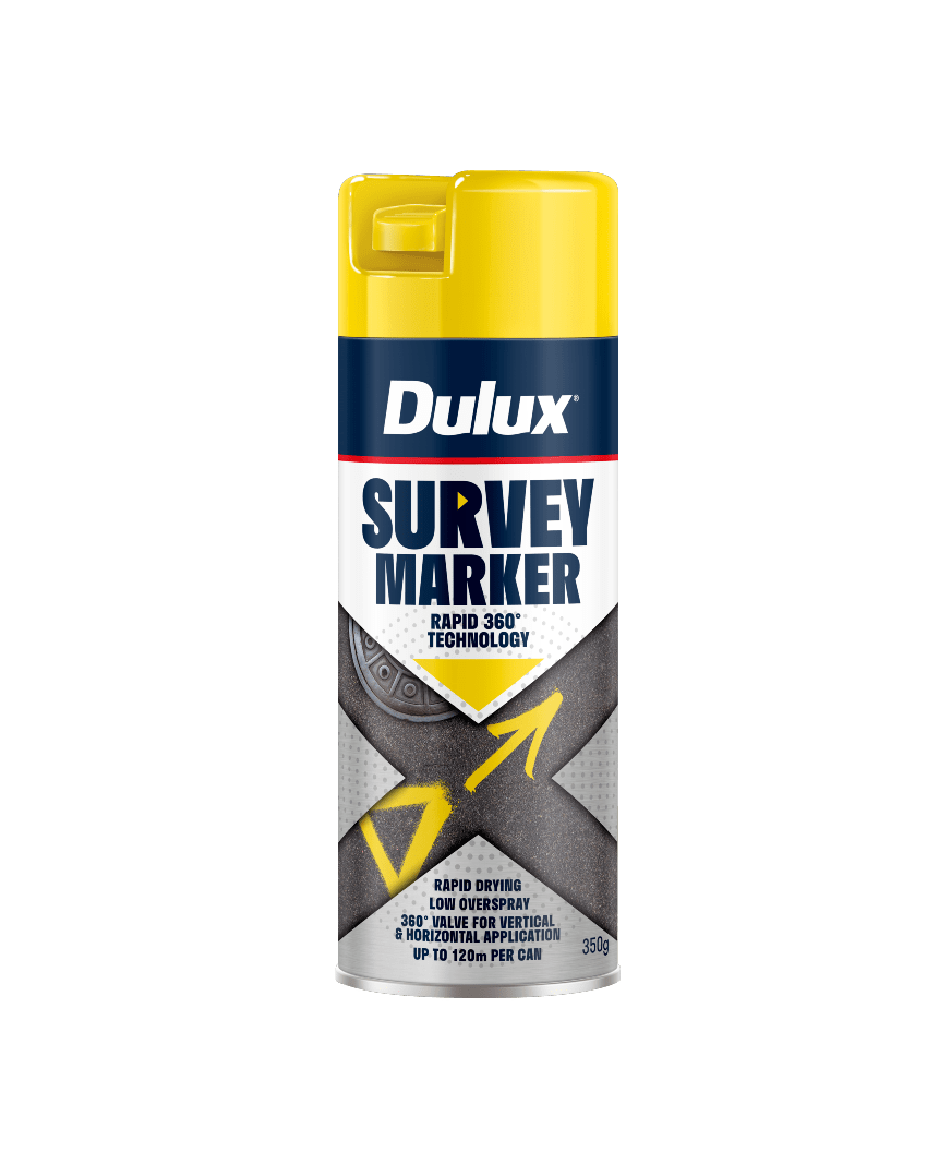 Dulux Survey Marker Vivid Yellow Spray Paint 350g Each
