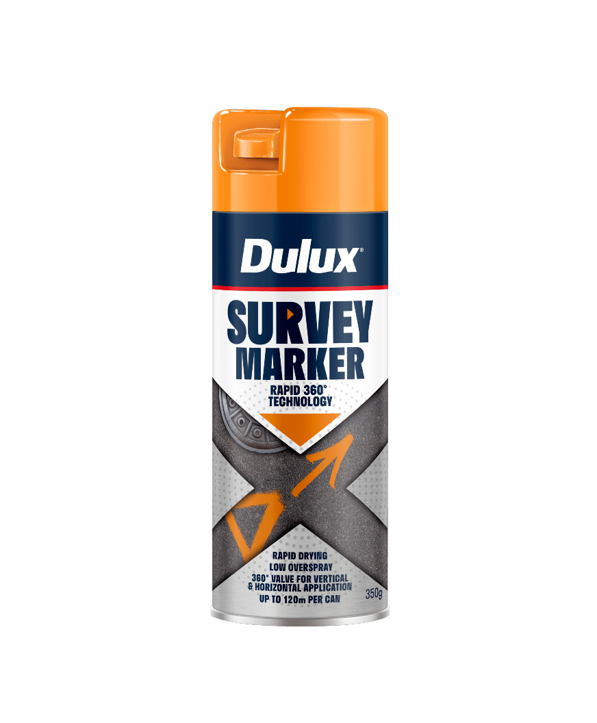 Dulux Survey Marker Fluoro Orange Spray Paint 350g Each