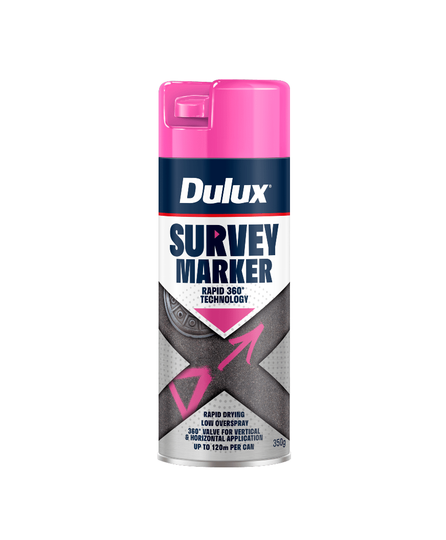 Dulux Survey Marker Fluoro Pink Spray Paint 350g Each