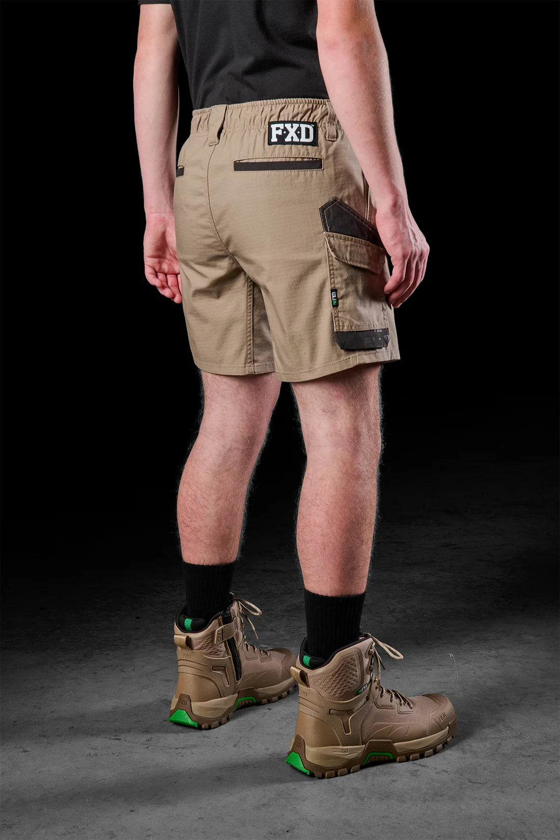 FXD Elastic Waist Utility Shorts, WS-7 - Navy - 34