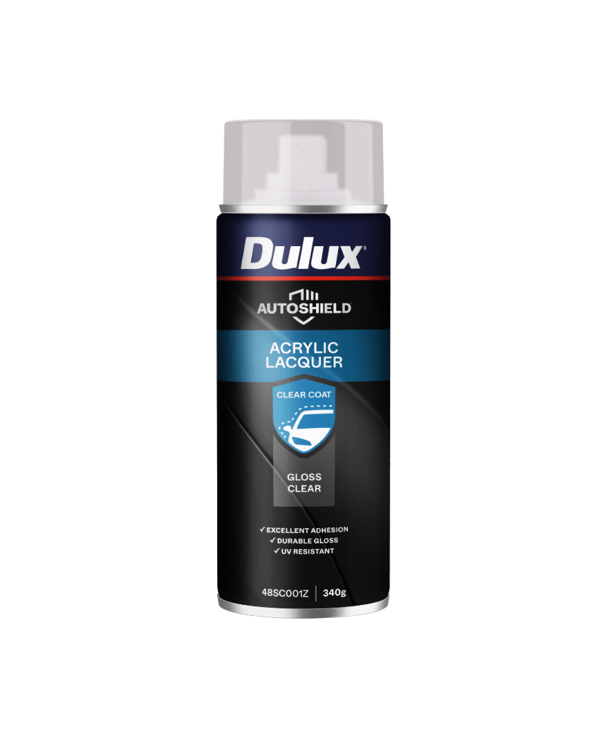 Dulux Gloss Acrylic Lacquer Clear Spray Paint 340g Each