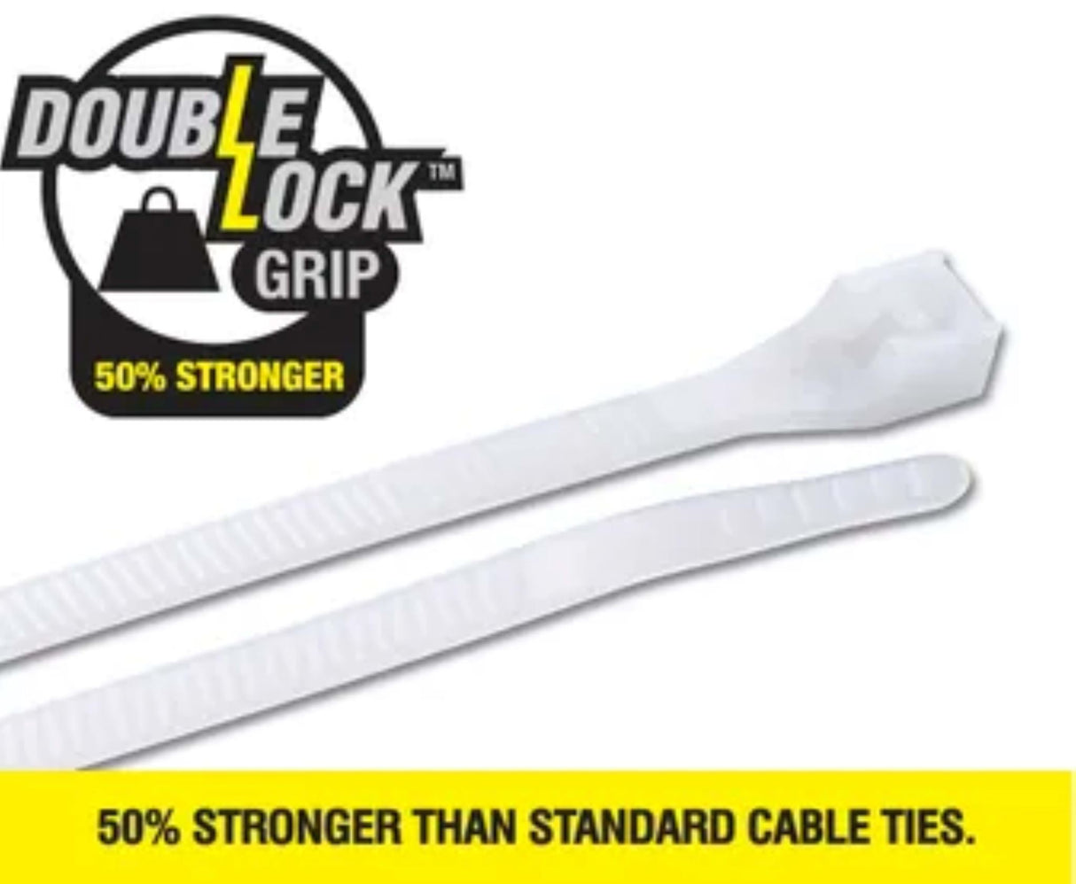 Cabac Nylon 66 Natural Double Lock Cable Tie 203 x 4.3mm 100 (Pack)
