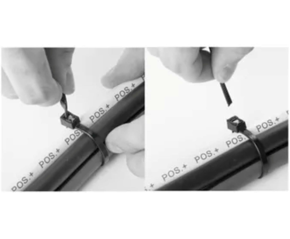 Cabac Nylon 66 Black Self Cutting Cable Tie UV 280 x 4.3mm 50 (Pack)
