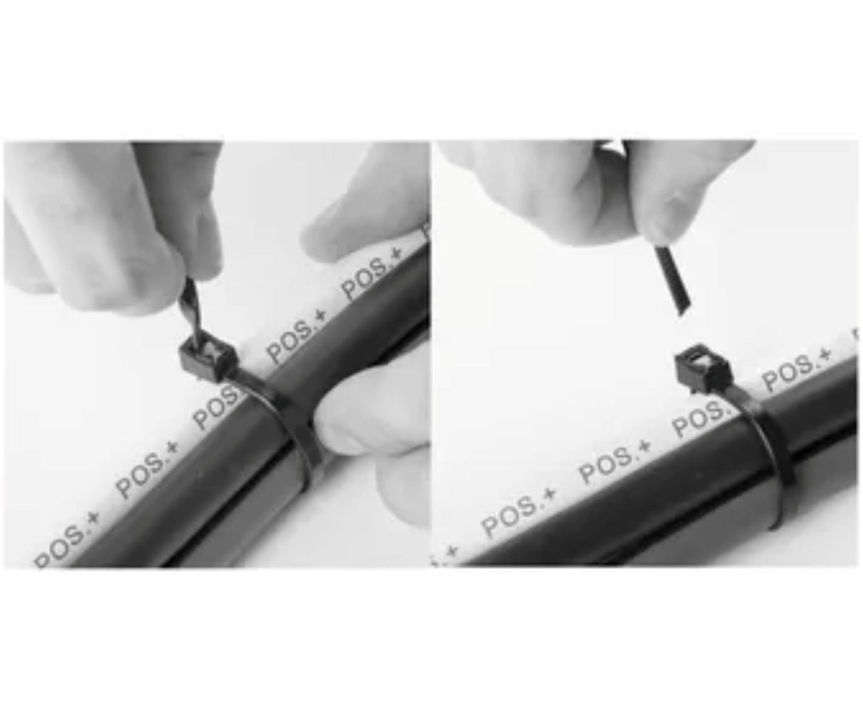 Cabac Nylon 66 Black Self Cutting Cable Tie UV 356 x 4.3mm 50 (Pack)