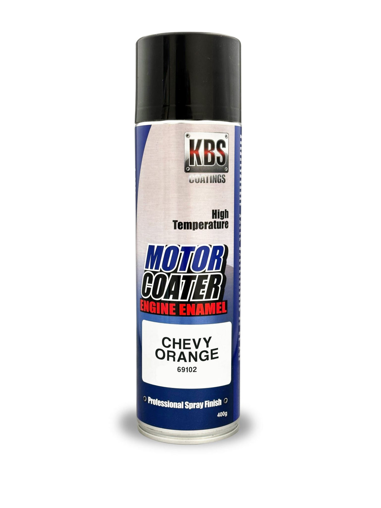 KBS ENGINE ENAMEL MOTORCOATER CHEVY ORANGE 400G AEROSOL
