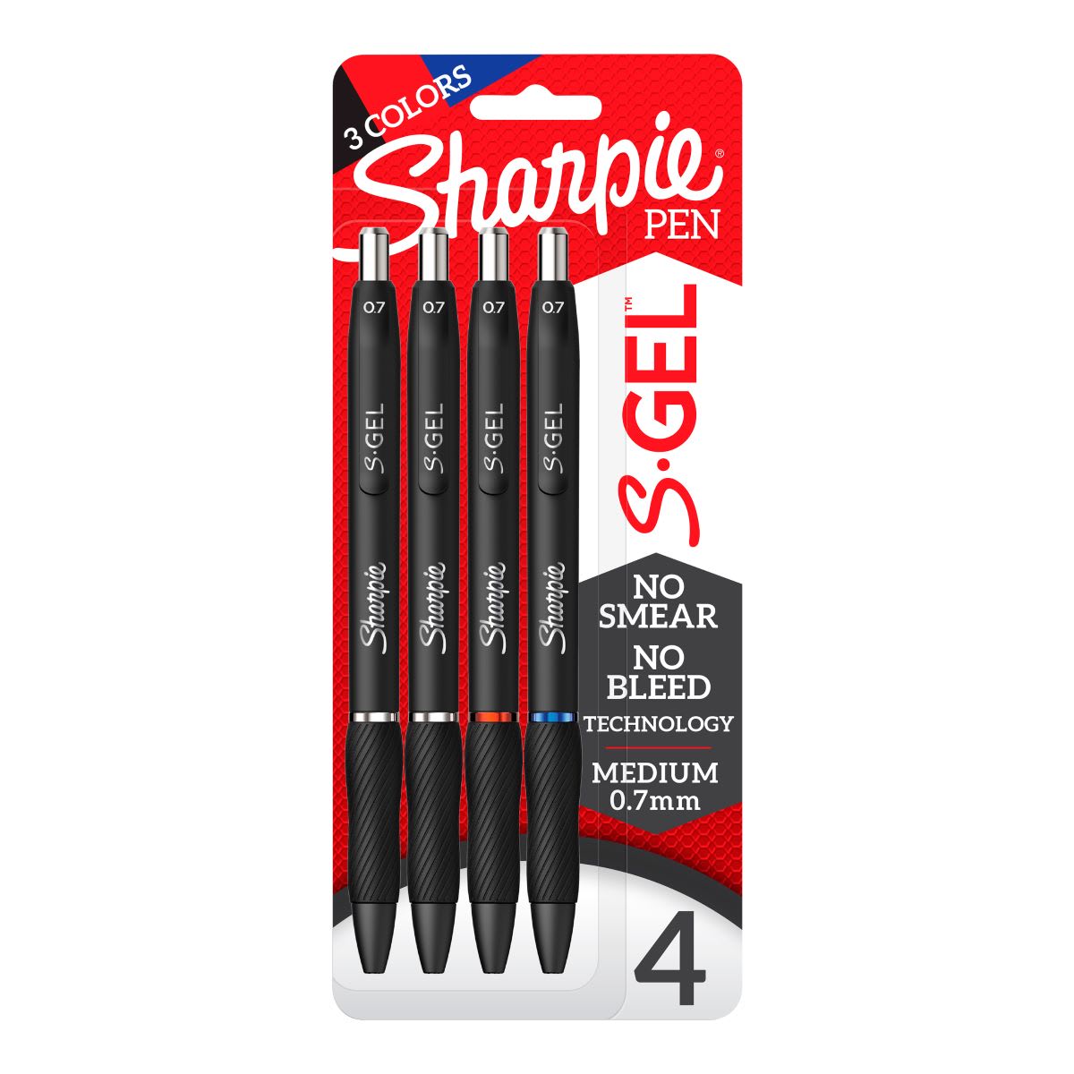 Sharpie Assorted Gel Pen 0.7mm Pack of 4