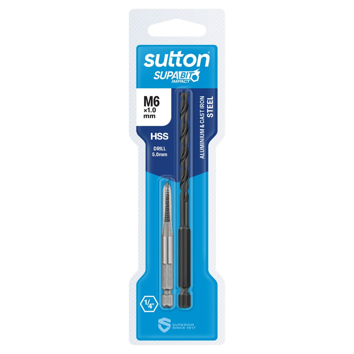 Sutton Supabit Impact Tap & Drill M6x1.0mm (5.0mm Drill) (Each)