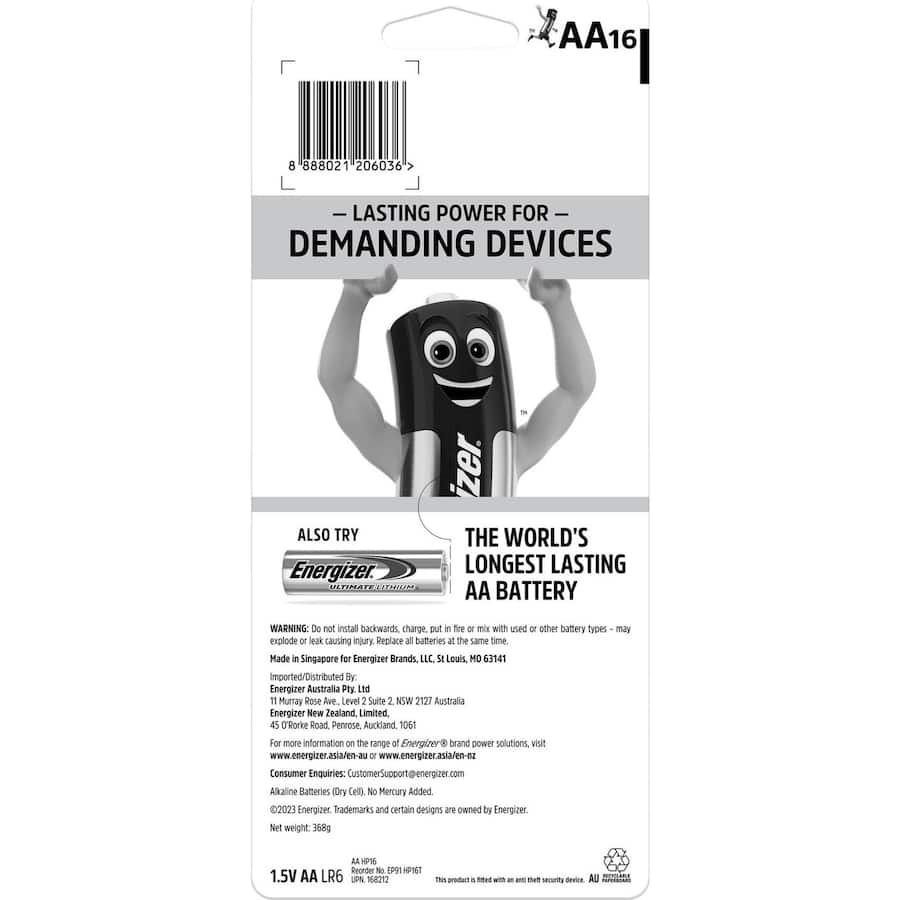 Energizer Max Plus Batteries Aa 16pack