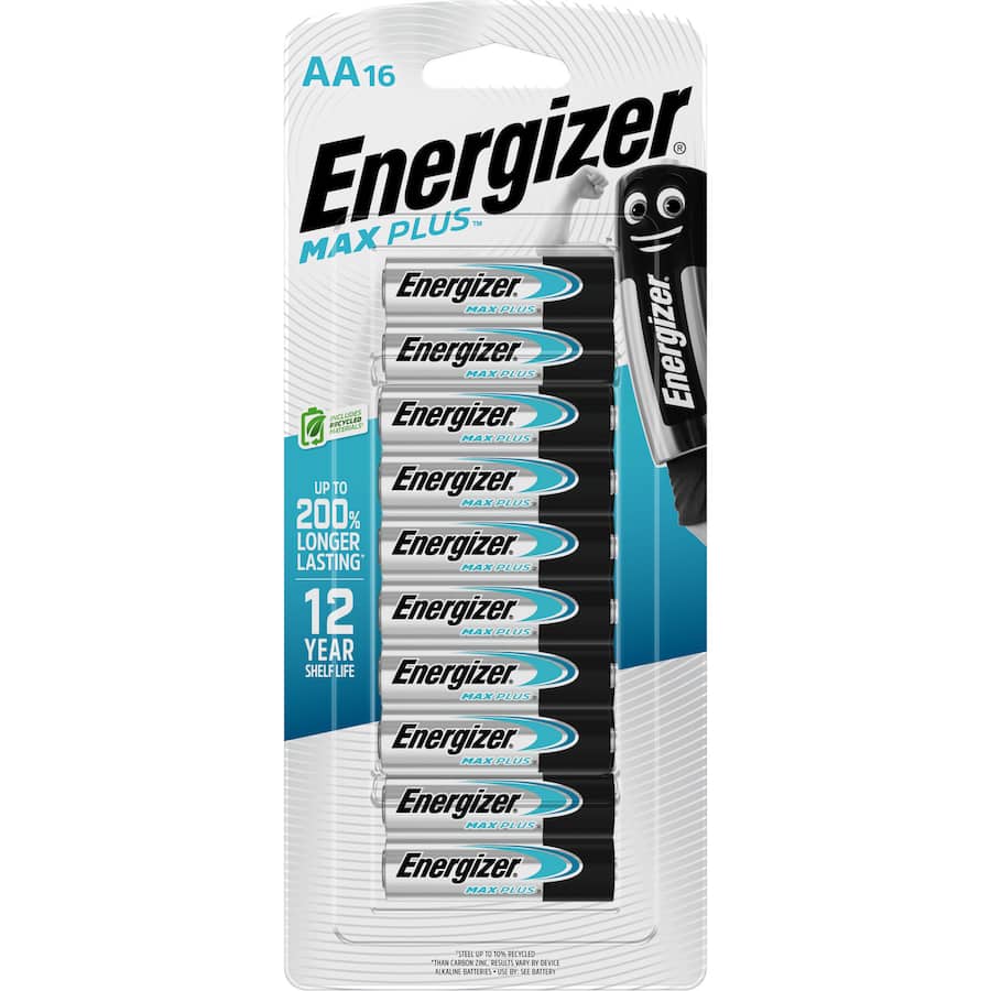 Energizer Max Plus Batteries Aa 16pack