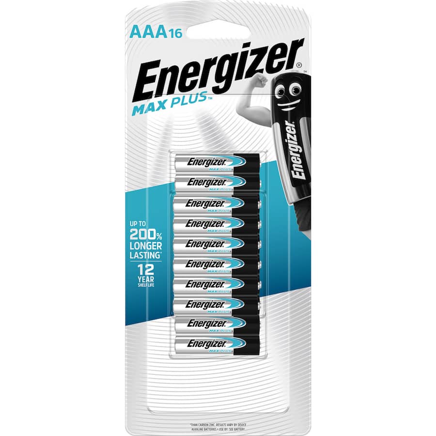 Energizer Max Plus Batteries Aaa 16pack
