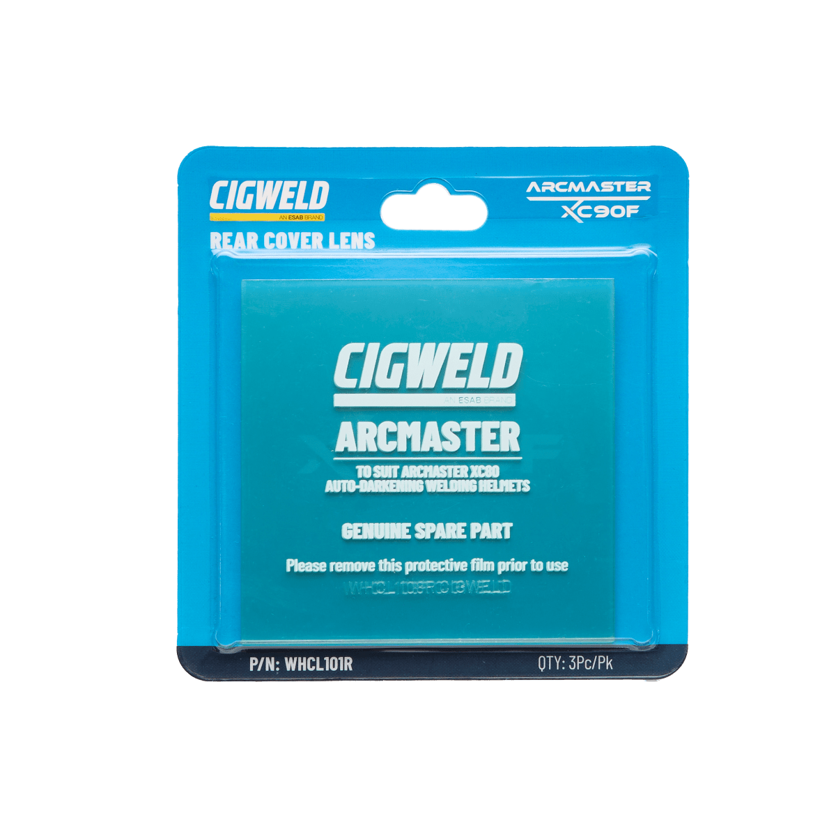 Arcmaster Rear Cover Lens XC90F Pack of 3 (Pack) - Cigweld