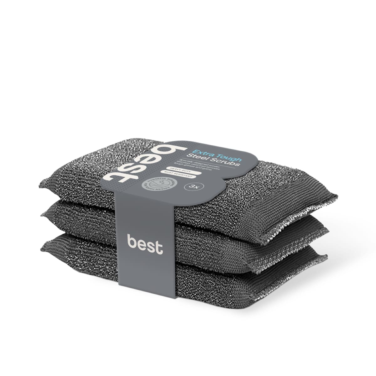 BEST Commercial Steel Scrub (Pack of 3)