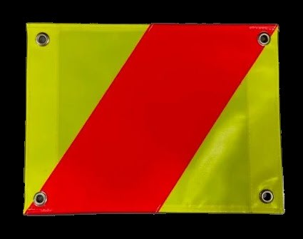 Transport Sign Hazard Flag Left W400mm x H300mm