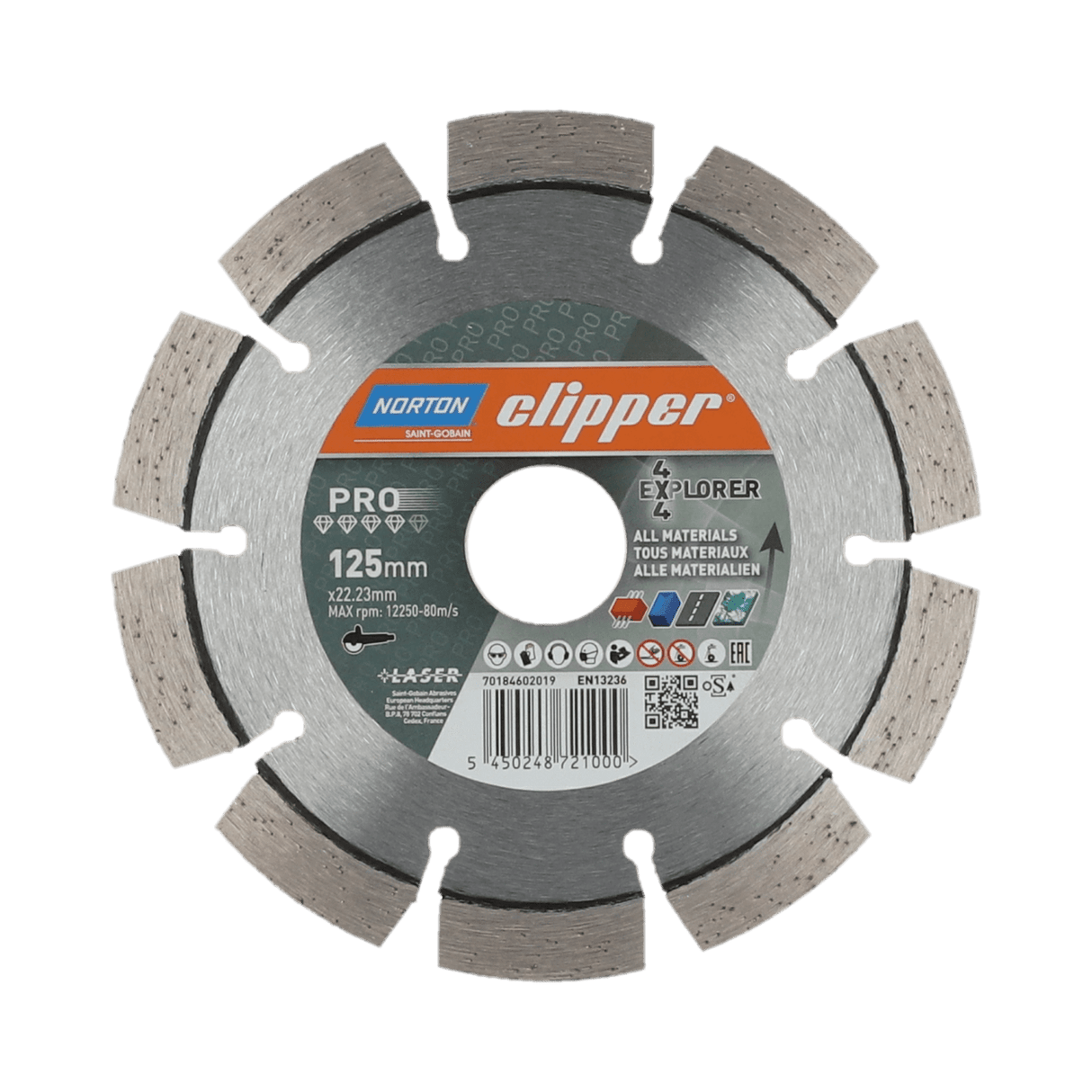 Norton Clipper Diamond Blade 125x2.2x22.23mm (Each)