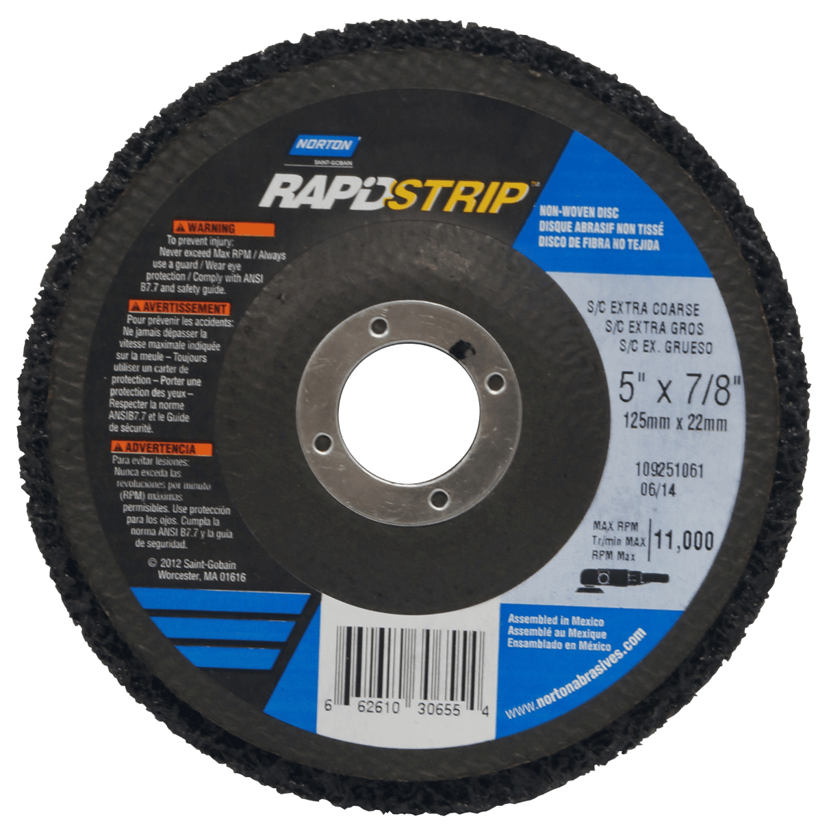 Norton Rapid Strip Depressed Center Disc 125mm (Each)